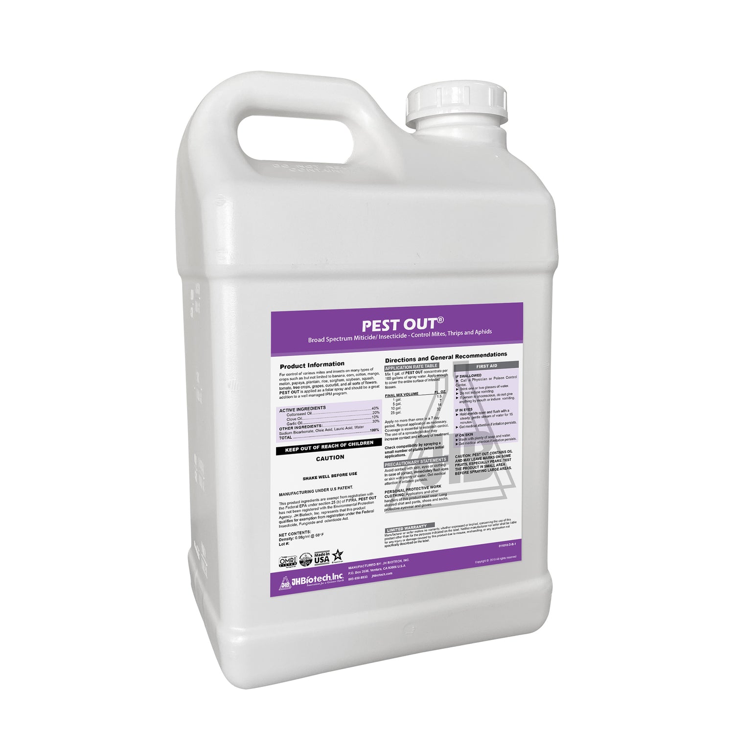 Pest Out® | Insecticida y acaricida de amplio espectro | JH Biotech Inc.