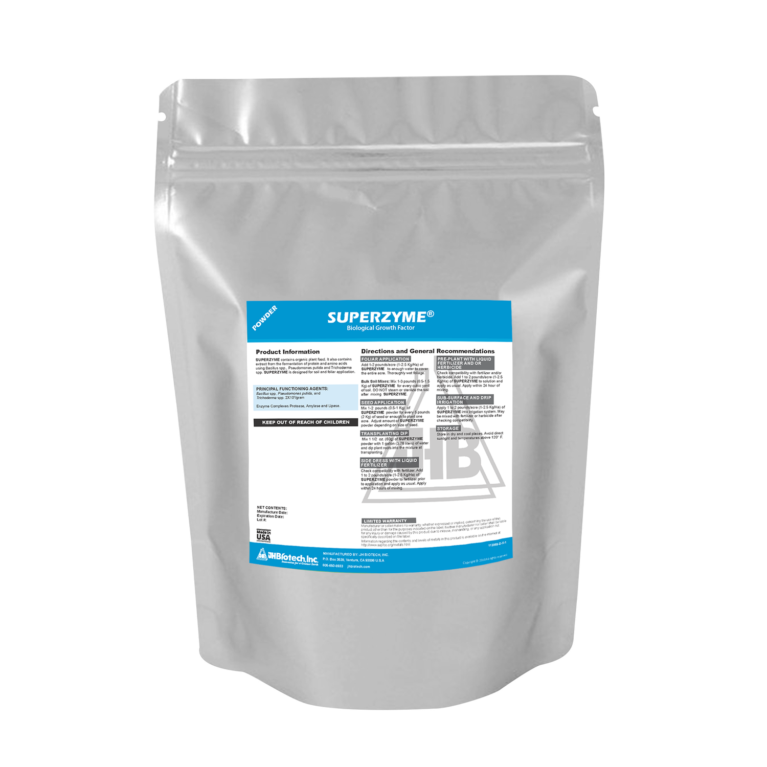Polvo Superzyme® | Factor de crecimiento biológico | JH Biotech Inc.