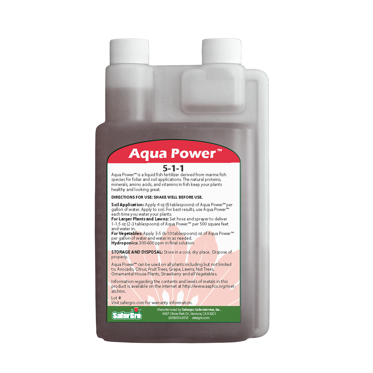Aqua Power™ | Fertilizante orgánico para peces | SaferGro