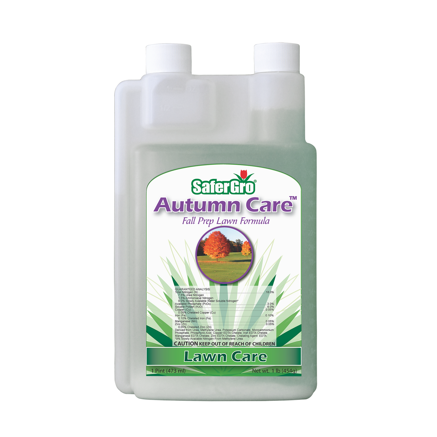 Autumn Care™ 18-3-6 | Fórmula para césped preparada para el otoño | SaferGro