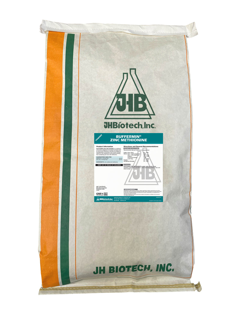 Buffermin® Zinc Methionine 20% | Amino Acids Chelated Zinc for Animal Supplement | JH Biotech Inc.