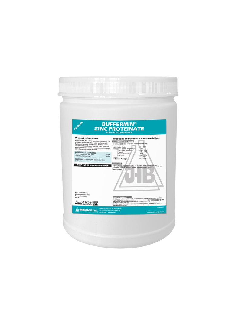 Buffermin® Zinc Proteinate 15% | Amino Acids Chelated Zinc for Animal Supplement | JH Biotech Inc.