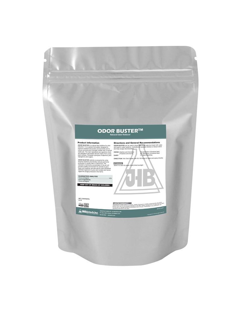 Odor Buster™ Powder | Natural Odor Reducer for Animal Supplement | JH Biotech Inc.
