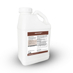 White container with a label on a white background