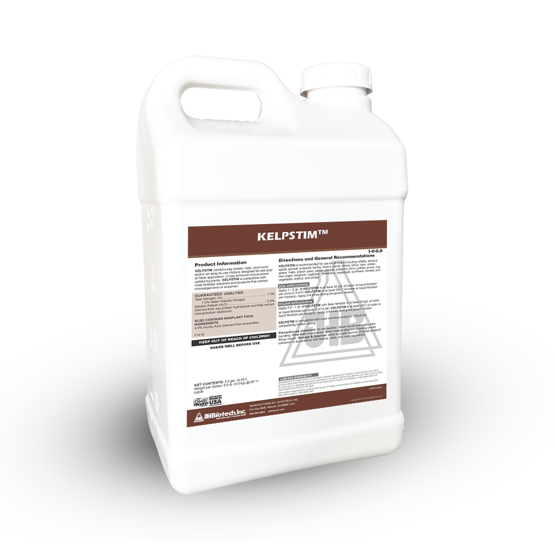 Kelpstim container with label on a white background