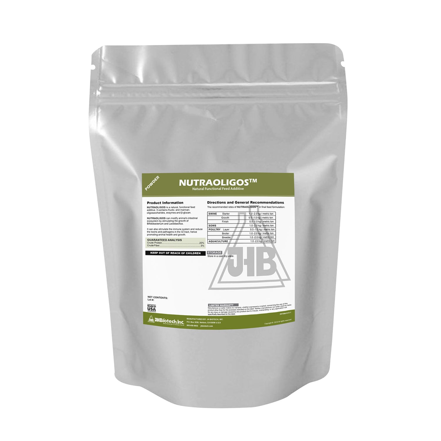 NutraOligos™ | Aditivo alimentario funcional natural | JH Biotech Inc.