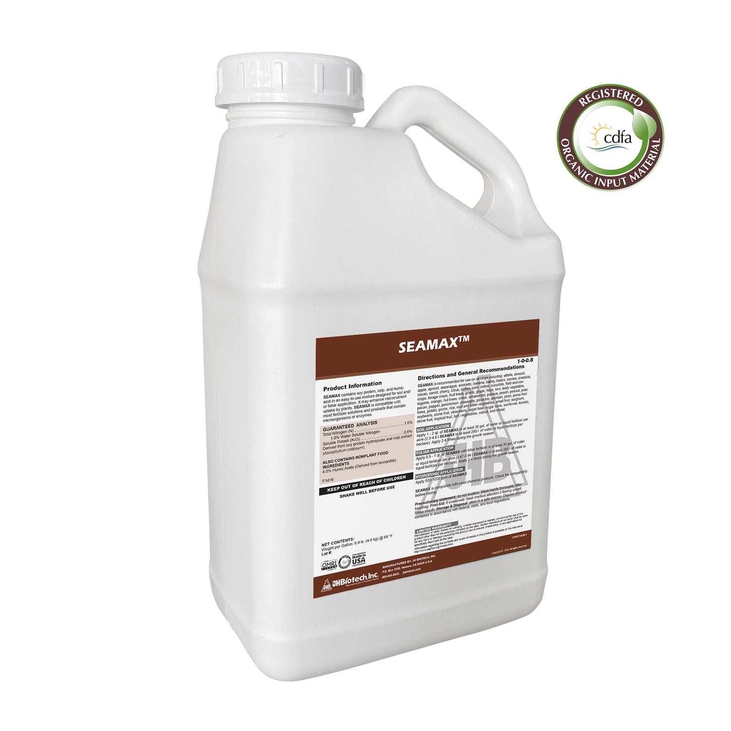 Seamax® | Fertilizante natural de algas marinas | JH Biotech Inc.