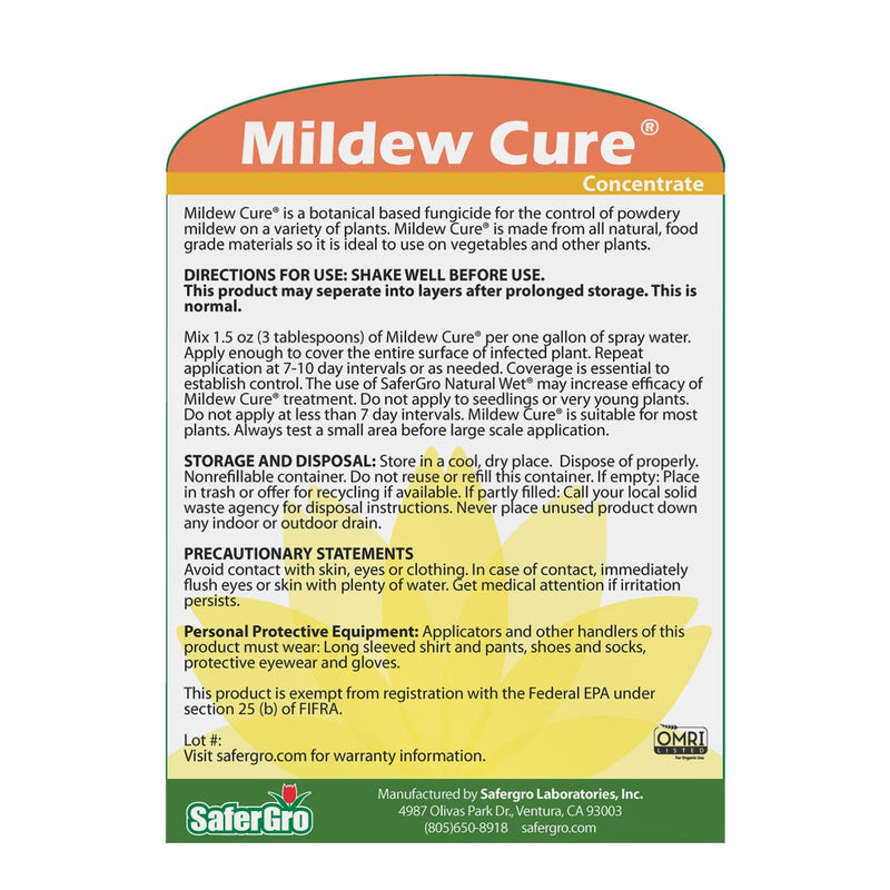 Mildew Cure® | Fungicide | SaferGro