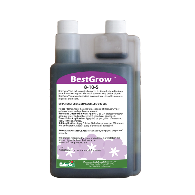 BestGrow™ 8-10-5 | Fertilizante para el mantenimiento de flores | SaferGro