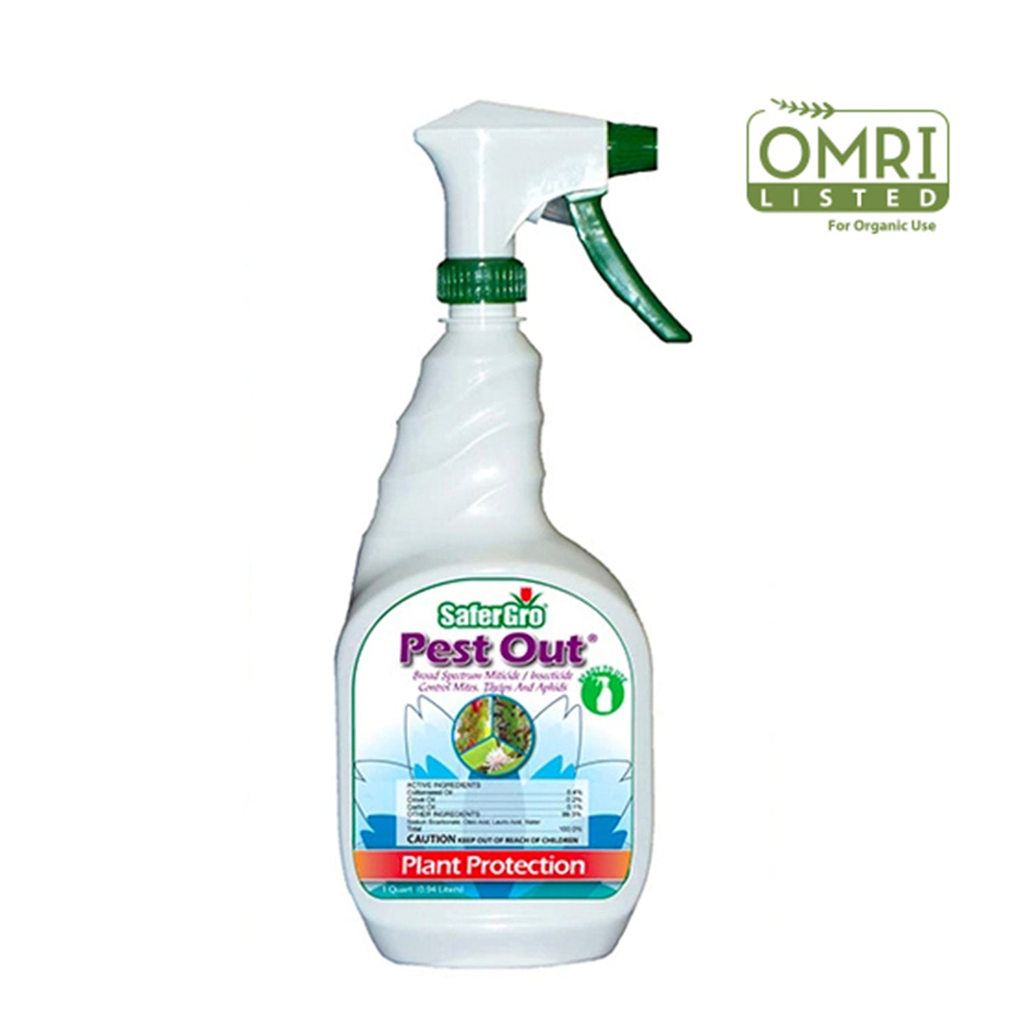 Pest Out® Botella lista para usar | Insecticida y acaricida de amplio espectro | SaferGro