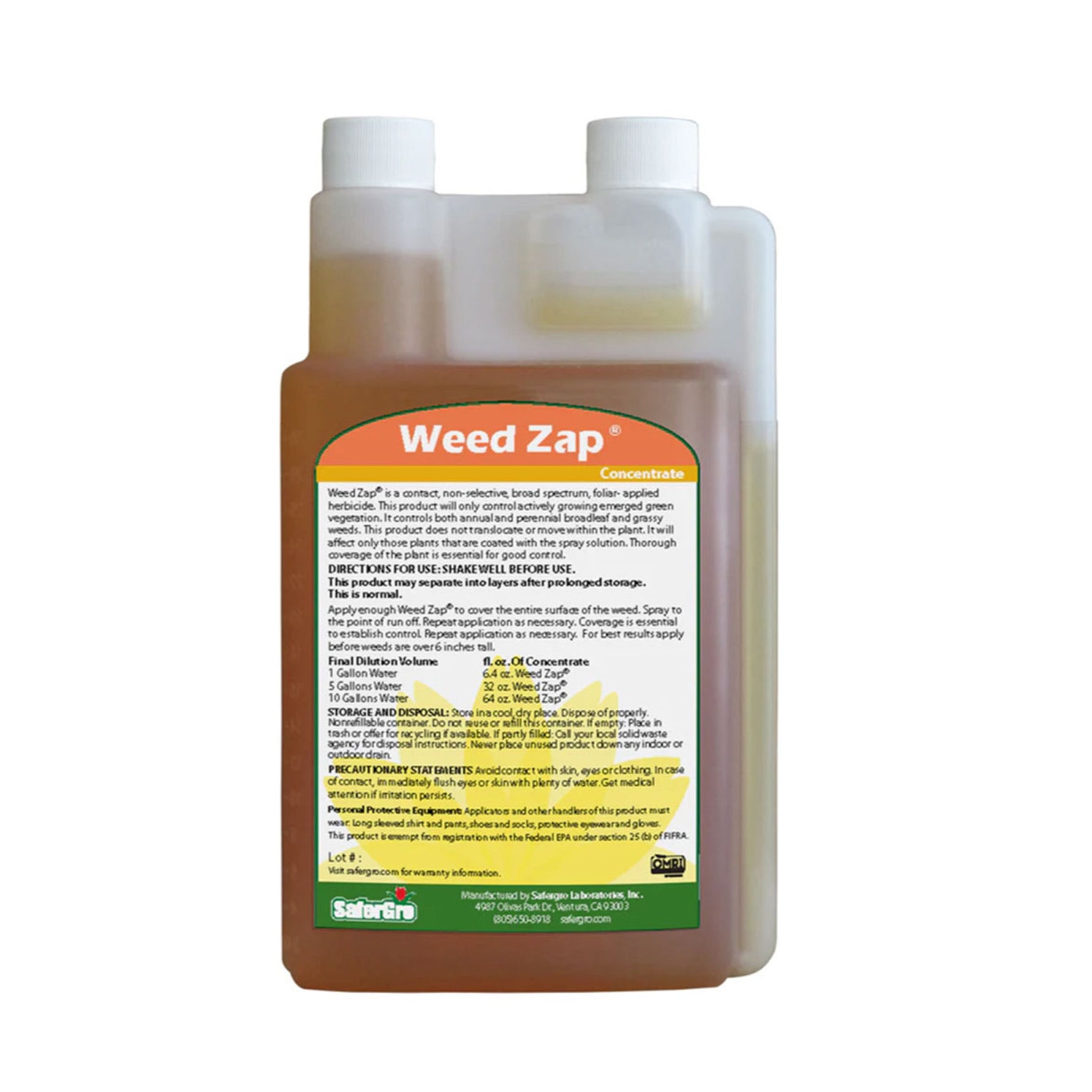 bee safe herbicide Weed Zap