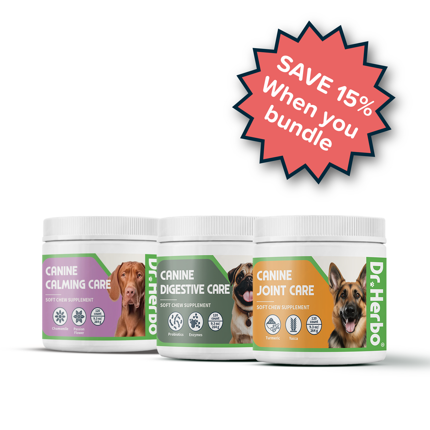 Senior Dog Support Bundle - 120 Chews Each