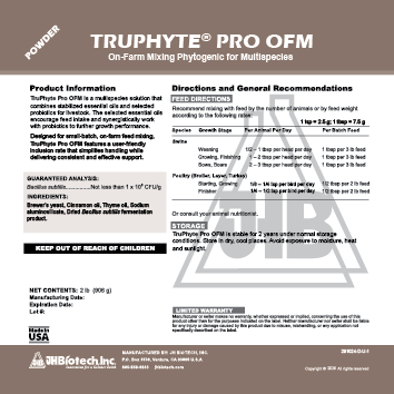 A Truphyte Pro OFM label