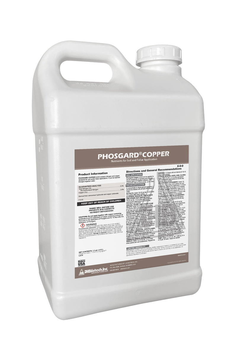 Phosgard® Copper | Plant Nutrients for Soil and Foliar Application | JH Biotech Inc.