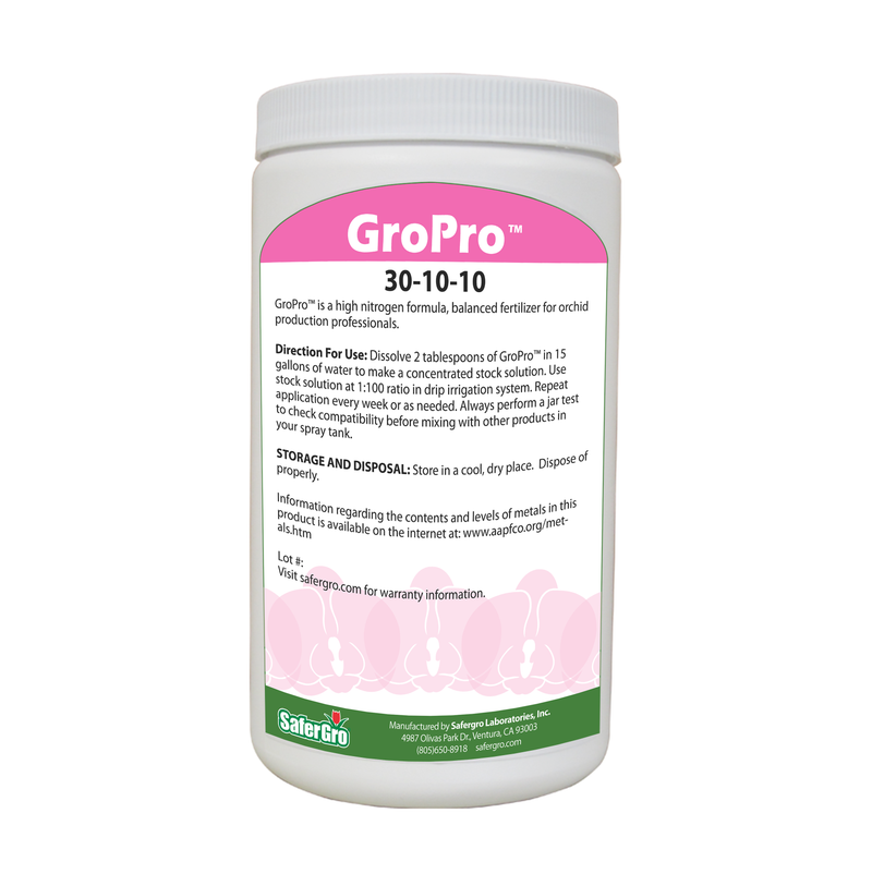 GroPro™ 30-10-10 | Orchid Professional Growth Fertilizer | SaferGro