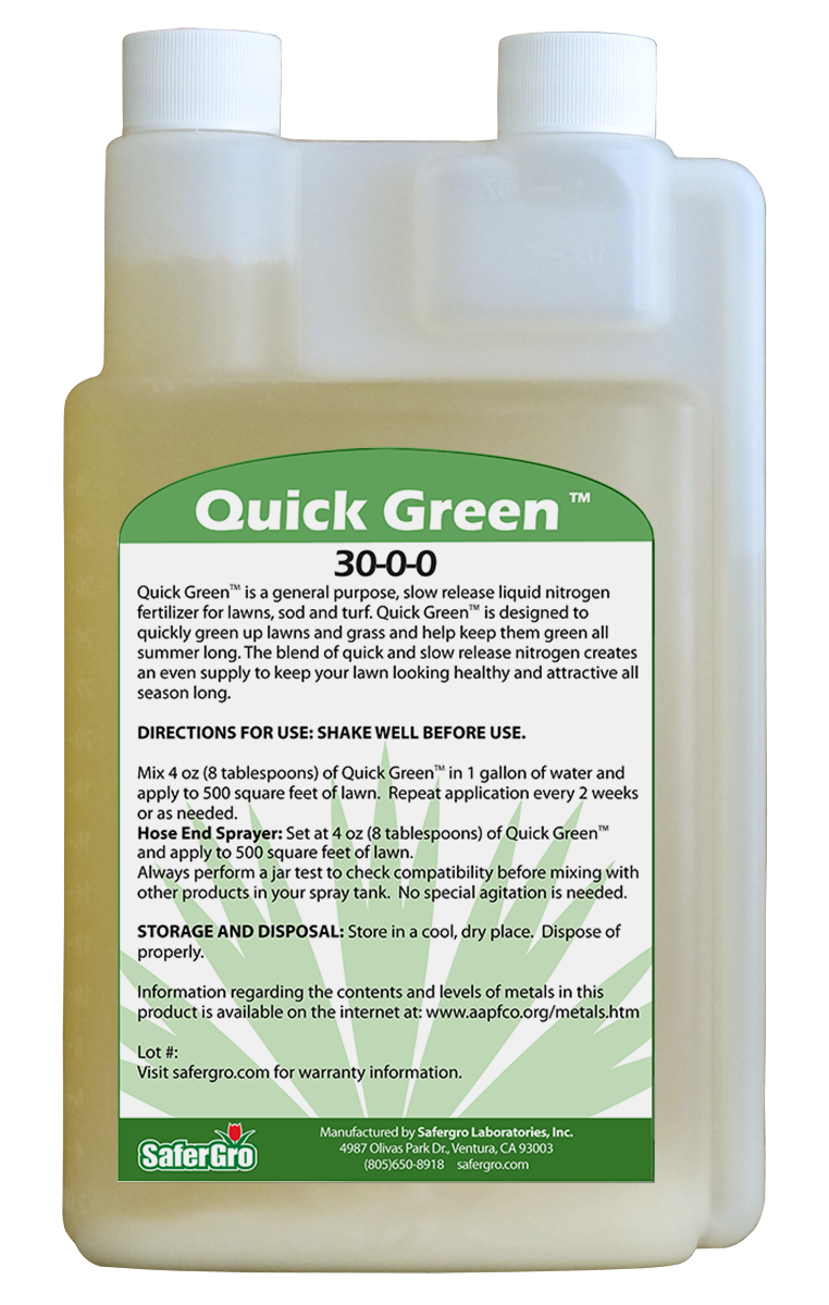 Quick Green™ 30-0-0 | Fast Greening Lawn Formula | SaferGro